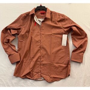 American Breed Men's Geometric Print Button-Up Shirt Size L Multicolor